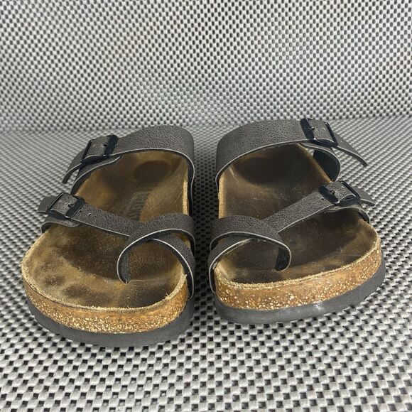 Birkenstock Mayari Adult Sandals 37 L6 M4 Dark Gray Thong Buckle Made In Germany - Picture 6 of 12